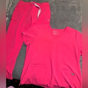 Hot Pink Figs Scrub Set